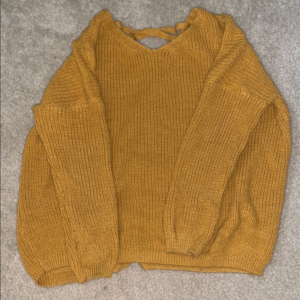 Chunky mustard yellow sweater